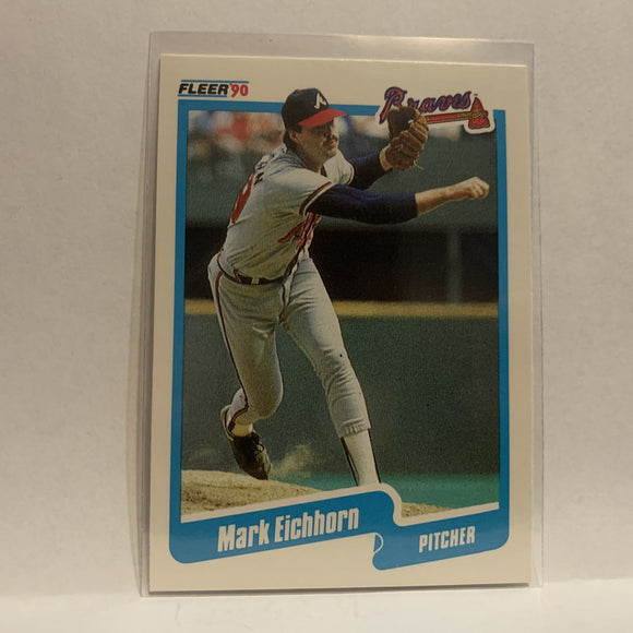 #580 Mark Eichhorn Atlanta Braves 1990 Fleer Baseball Card IM