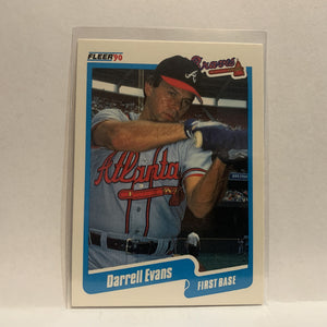 #581 Darrell Evans Atlanta Braves 1990 Fleer Baseball Card IM