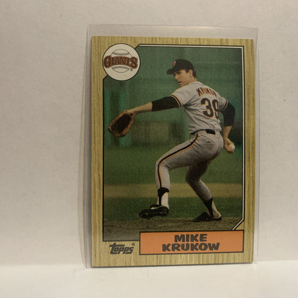 #580 Mike Krukow San Francisco Giants 1987 Topps Baseball Card IN