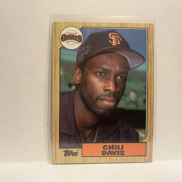 #672 Chili Davis San Francisco Giants 1987 Topps Baseball Card IN