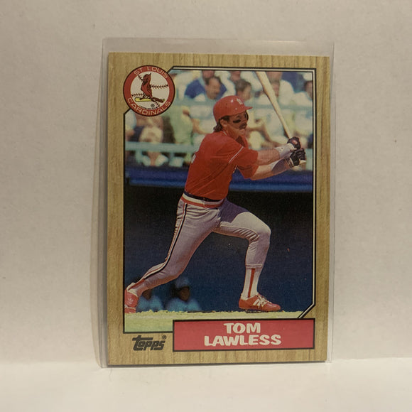 #647 Tom Lawless St Louis Cardinals 1987 Topps Baseball Card IN