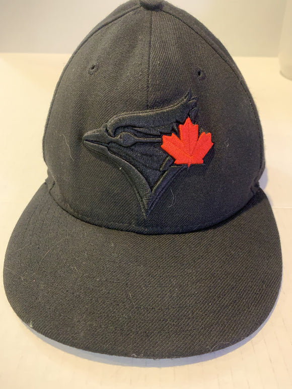 New Era Toronto Blue Jays Black and Red 59Fifty Fitted Hat 6 7/8