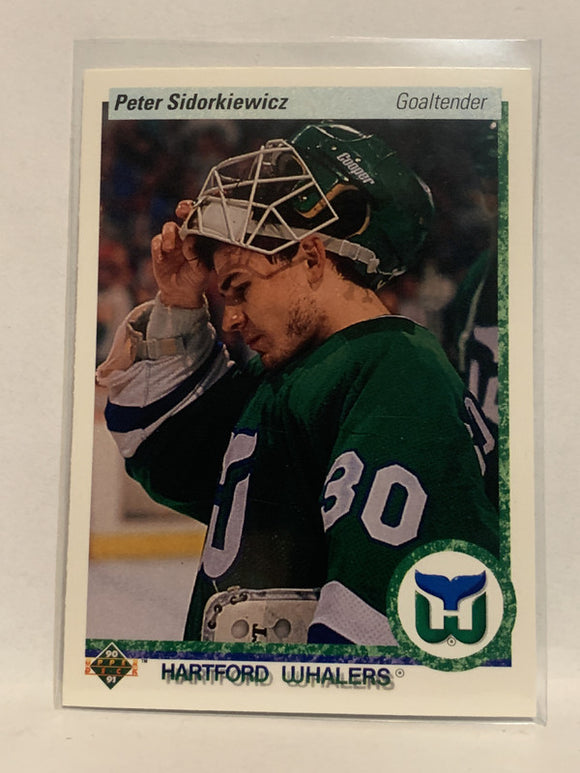 #69 Peter Sidorkiewicz Hartford Whalers 1990-91 Upper Deck Hockey Card  NHL