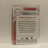 JRD-16 Bryce Harper Jackie Robinson Day Washington Nationals 2017 Topps Series 1 Baseball Card IP