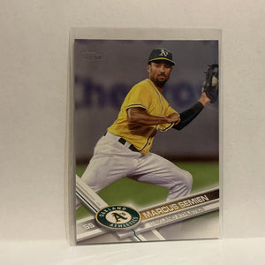 #97 Marcus Semien Oakland Athletics 2017 Topps Series 1 Baseball Card IP