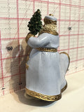 Moonlight Sleigh Ride Santa Thomas Kinkade  Figurine Ornament