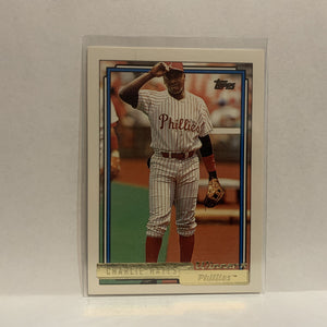 #754 Charlie Hayes Winner Philadelphia Phillies 1992 Topps Baseball Card IR