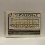 #754 Charlie Hayes Winner Philadelphia Phillies 1992 Topps Baseball Card IR