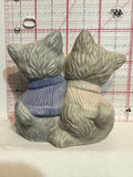 Kittens Cats in Sweaters Hugging Holding Hands Figurine Ornament