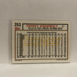 #253 Terry Kennedy Winner San Francisco Giants 1992 Topps Baseball Card IR