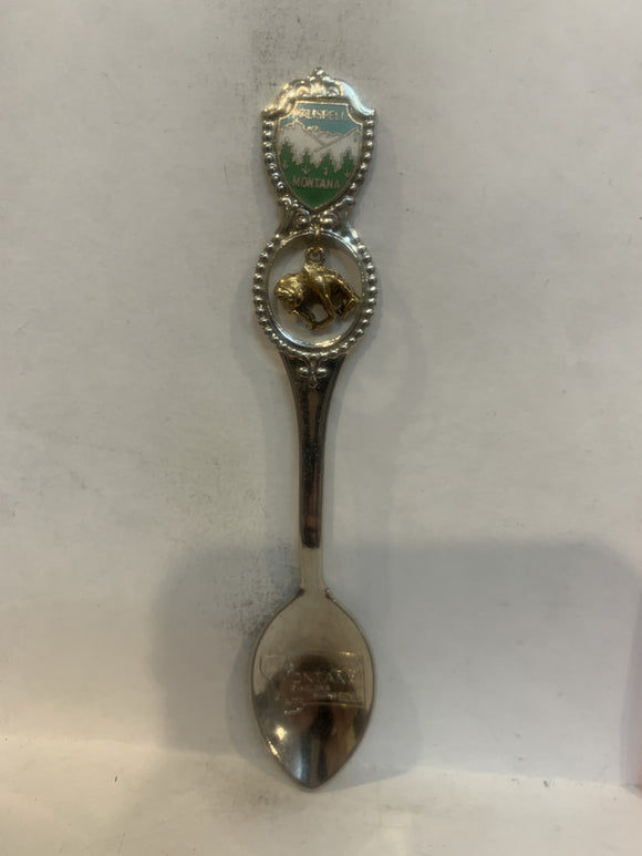 Kalispell Montana Bucking Horse Souvenir Spoon