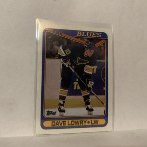 #370 Dave Lowry St Loius Blues  1990-91 Topps Hockey Card JZ