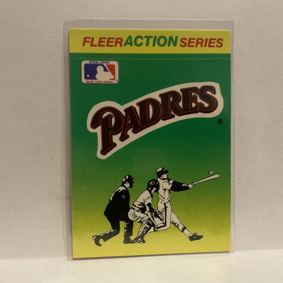 Team Quiz San Diego Padres 1990 Fleer Action Series Baseball Card IV