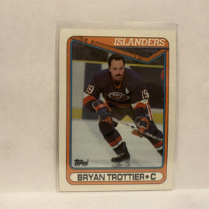 #291 Bryan Trottier New York Islanders 1990-91 Topps Hockey Card JZ