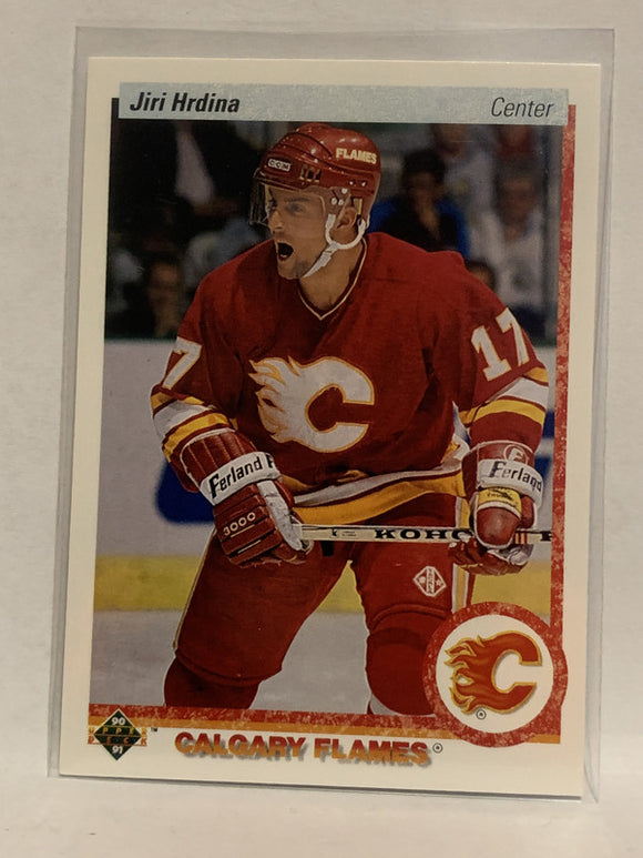 #292 Jiri Hrdina Calgary Flames 1990-91 Upper Deck Hockey Card  NHL