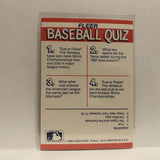 Team Quiz 2 American League 1990 Fleer Action Series Baseball Card IV