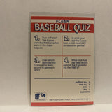 Team Quiz Montreal Expos 1990 Fleer Action Series Baseball Card IV