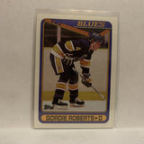 #256 Gordie Roberts St Louis Blues  1990-91 Topps Hockey Card JZ