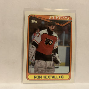 #243 Ron Hextall Philadelphia Flyers 1990-91 Topps Hockey Card JZ