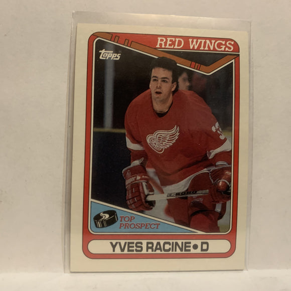 #361 Yves Racine Detroit Red Wings 1990-91 Topps Hockey Card JZ