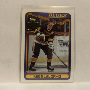 #341 Mike Lalor St Louis Blues 1990-91 Topps Hockey Card JZ