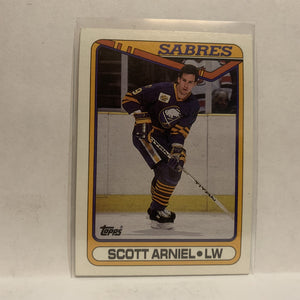 #324 Scott Arniel Buffalo Sabres 1990-91 Topps Hockey Card JZ