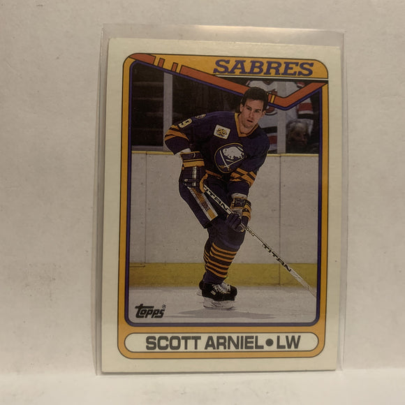 #324 Scott Arniel Buffalo Sabres 1990-91 Topps Hockey Card JZ