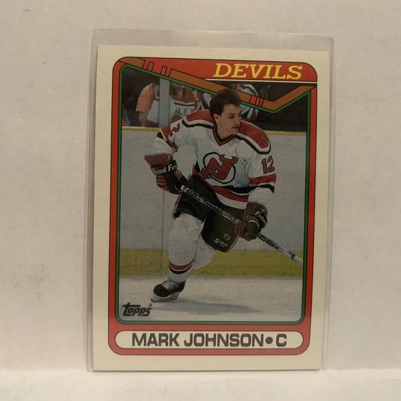 #178 Mark Johnson New Jersey Devils 1990-91 Topps Hockey Card JZ1