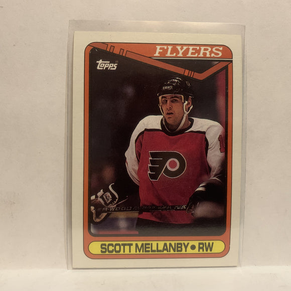 #173 Scott Mellanby Philadelphia Flyers 1990-91 Topps Hockey Card JZ1