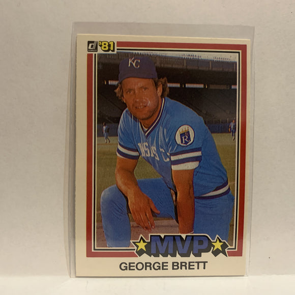 #491 George Howard Brett Kansas City Royals 1981 Donruss Baseball Card IW