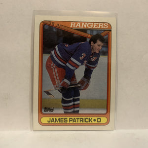 #131 James Patrick New York Rangers 1990-91 Topps Hockey Card JZ1