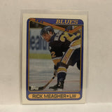 #125 Rick Meagher St Louis Blues 1990-91 Topps Hockey Card JZ1