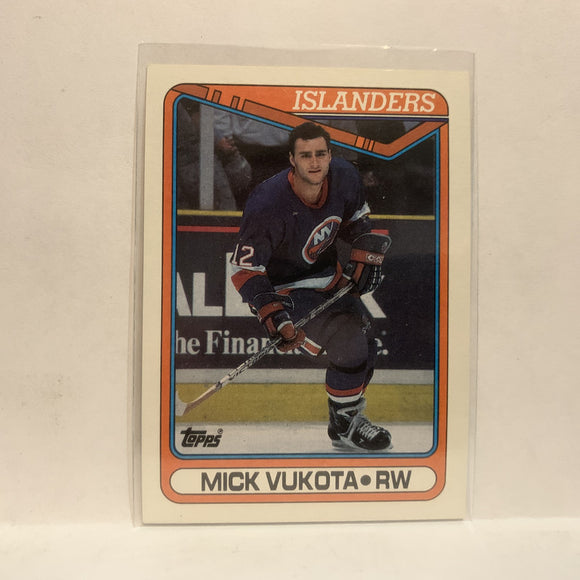 #10 Mick Vukota New York Islanders  1990-91 Topps Hockey Card JZ1