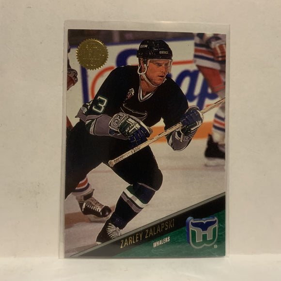 #8 Zarley Zalapsku Hartford Whalers 1993-94 The Leaf Hockey Card JZ1