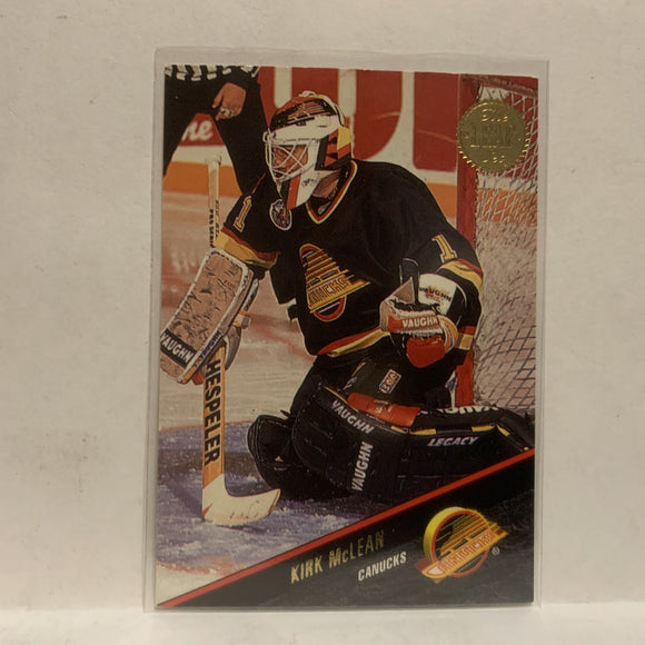#55 Kirk Mclean Vancouver Canucks 1993-94 The Leaf Hockey Card JZ1