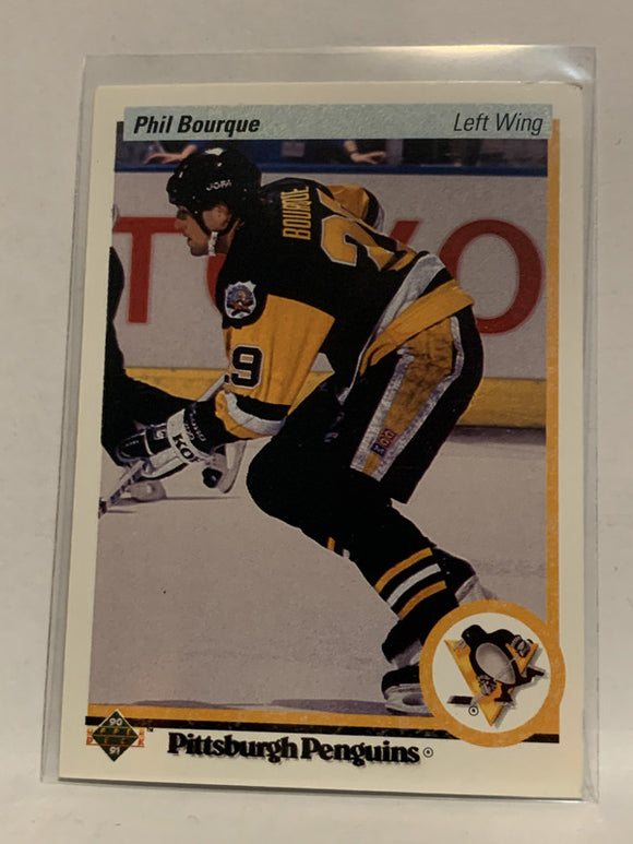 #31 Phil Bourque Pittsburgh Penguins 1990-91 Upper Deck Hockey Card  NHL