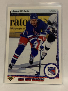 #34 Bernie Nicholls New York Rangers 1990-91 Upper Deck Hockey Card  NHL