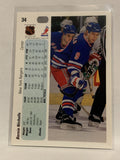 #34 Bernie Nicholls New York Rangers 1990-91 Upper Deck Hockey Card  NHL