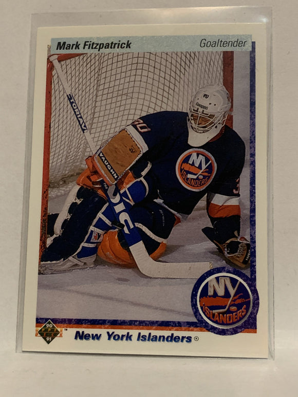 #37 Mark Fitzpatrick New York Islanders 1990-91 Upper Deck Hockey Card  NHL