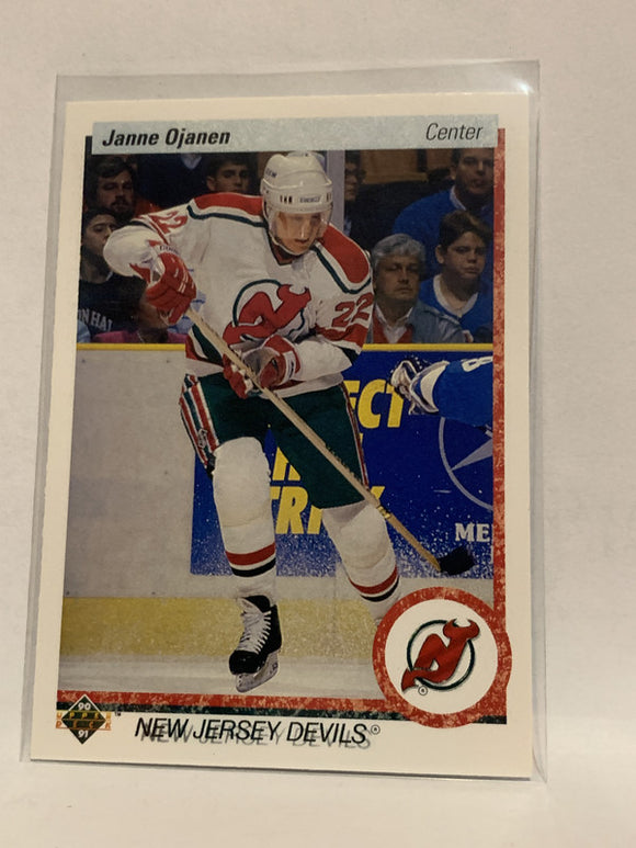 #290 Janne Ojanen New Jersey Devils 1990-91 Upper Deck Hockey Card  NHL