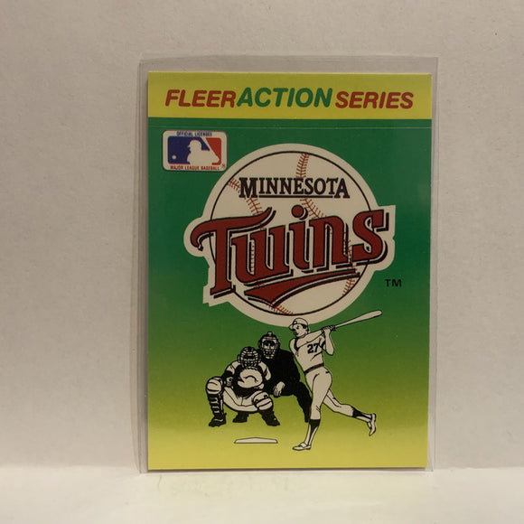 Team Logo Minnesota Twins 1990 Fleer Baseball Card IX