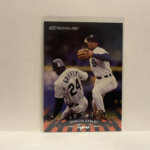 #182 Damion Easley Detroit Tigers 1998 Donruss Baseball Card IY