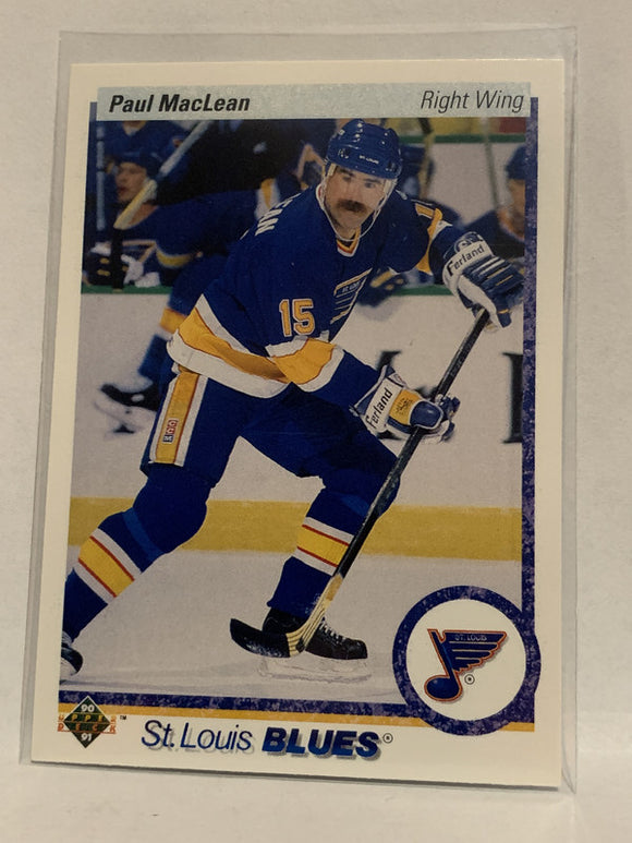 #330 Paul Maclean St Louis Blues 1990-91 Upper Deck Hockey Card  NHL