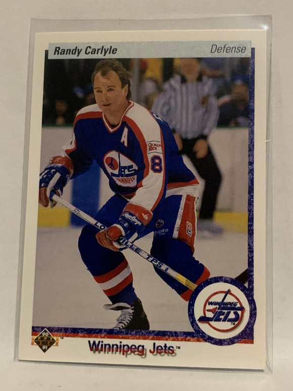 #331 Randy Carlyle Winnipeg Jets 1990-91 Upper Deck Hockey Card  NHL