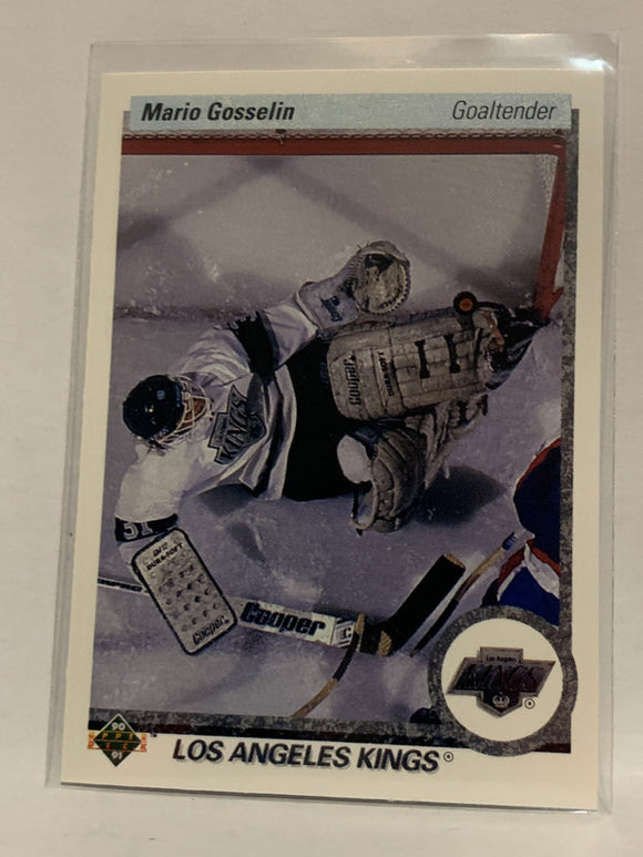 #91 Mario Gosselin Los Angeles Kings 1990-91 Upper Deck Hockey Card  NHL