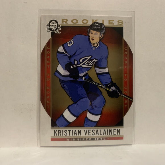 #167 Kristian Vesalainen Rookie Winnipeg Jets 2018-19 OPC Coast to Coast Hockey Card KA