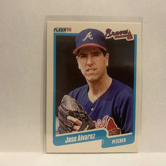 #574 Jose Alvarez Atlanta Braves 1990 Fleer Baseball Card IZ