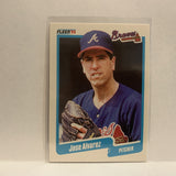 #574 Jose Alvarez Atlanta Braves 1990 Fleer Baseball Card IZ