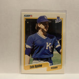 #101 Luis Aquino Kansas City Royals 1990 Fleer Baseball Card IZ