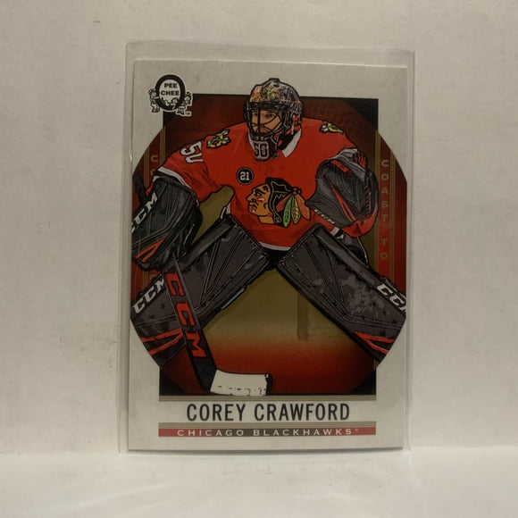 #100 Corey Crawford Chicago Blackhawks2018-19 OPC Coast to Coast Hockey Card KB